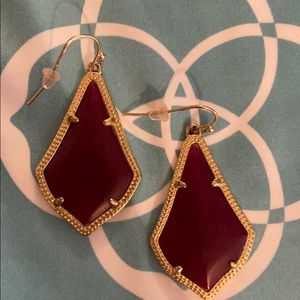 Kendra Scott maroon earrings